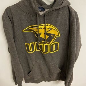 UW Oshkosh Grey Hooded Sweater